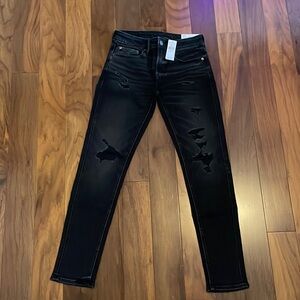 American eagle black ripped jeans